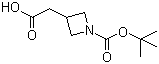 structure of CAS# 183062-96-6, N-Boc-3-azetidineacetic acid