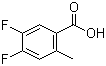 结构式 CAS# 183237-86-7, 4,5-二氟-2-甲基苯甲酸