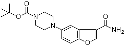5-(4-tert-Butoxycarbonyl-1-piperazinyl)benzofuran-2-carboxamide molecular structure (CAS 183288-44-0)