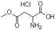 DL-天冬氨酸 4-甲酯盐酸盐分子结构 (CAS 1835-52-5)