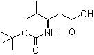 (R)-3-[(tert-Butoxycarbonyl)amino]-4-methylpentanoic acid molecular structure (CAS 183990-64-9)