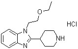 结构式 CAS# 1841081-72-8, 1-(2-乙氧基乙基)-2-(4-哌啶基)-1H-苯并咪唑盐酸盐