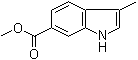 结构式 CAS# 184151-49-3, 3-甲基-1H-吲哚-6-羧酸甲酯