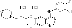 吉非替尼二盐酸盐分子结构 (CAS 184475-56-7)