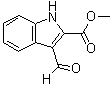 3-Formyl-1H-indole-2-carboxylic acid methyl ester molecular structure (CAS 18450-26-5)
