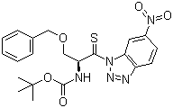 structure of CAS# 184951-89-1, (S)-[2-(6-Nitro-1H-benzotriazol-1-yl)-1-[(phenylmethoxy)methyl]-2-thioxoethyl]carbamic acid tert-butyl ester