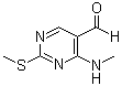 4-(甲基氨基)-2-(甲硫基)嘧啶-5-甲醛分子结构 (CAS 185040-32-8)