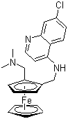 二茂铁氯喹分子结构 (CAS 185055-67-8)