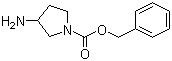 结构式 CAS# 185057-50-5, 3-氨基-N-Cbz-吡咯烷; 3-氨基吡咯烷-1-甲酸苄酯