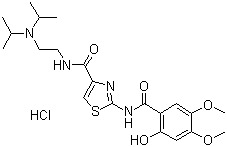 Acotiamide hydrochloride molecular structure (CAS 185104-11-4)