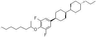 [4(S)-[trans(trans)]]-1,3-Difluoro-2-[(1-methylheptyl)oxy]-5-(4'-propyl[1,1'-bicyclohexyl]-4-yl)benzene molecular structure (CAS 185207-90-3)