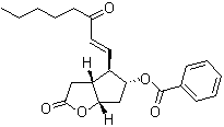 (3aR,4R,5R,6aS)-5-(Benzoyloxy)hexahydro-4-(3-oxo-1-octen-1-yl)-2H-cyclopenta[b]furan-2-one molecular structure (CAS 185225-06-3)