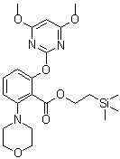 2-[(4,6-Dimethoxy-2-pyrimidinyl)oxy]-6-(4-morpholinyl)benzoic acid 2-(trimethylsilyl)ethyl ester molecular structure (CAS 185398-21-4)