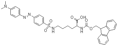 N6-[[4-[[4-(Dimethylamino)phenyl]azo]phenyl]sulfonyl]-N2-[(9H-fluoren-9-ylmethoxy)carbonyl]-L-lysine molecular structure (CAS 185503-97-3)