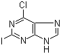 structure of CAS# 18552-90-4, 2-Iodo-6-chloropurine;6-Chloro-2-iodo-9H-purine; 6-Chloro-2-iodopurine; 6-Chloro-2-iodo-1H-purine