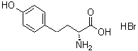 结构式 CAS# 185617-14-5, (alphaR)-alpha-氨基-4-羟基苯丁酸氢溴酸盐