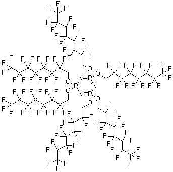 2,2,4,4,6,6-Hexahydro-2,2,4,4,6,6-hexakis[(2,2,3,3,4,4,5,5,6,6,7,7,8,8,8-pentadecafluorooctyl)oxy]-1,3,5,2,4,6-triazatriphosphorine molecular structure (CAS 186043-52-7)