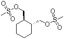 结构式 CAS# 186204-35-3, (1R,2R)-1,2-环己烷二甲醇二甲磺酸酯; (R,R)-1,2-双(甲磺酰基氧基甲基)环己烷