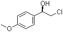(R)-2-Chloro-1-(4-methoxyphenyl)ethanol molecular structure (CAS 186345-05-1)