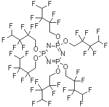 2,2,4,4,6,6-Hexakis(2,2,3,3,4,4-hexafluorobutoxy)-2,2,4,4,6,6-hexahydro-1,3,5,2,4,6-triazatriphosphorine molecular structure (CAS 186406-47-3)