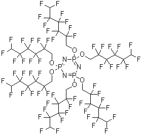 2,2,4,4,6,6-Hexakis((2,2,3,3,4,4,5,5,6,6-decafluorohexyl)oxy)-2,2,4,4,6,6-hexahydro-1,3,5,2,4,6-triazatriphosphorine molecular structure (CAS 186406-48-4)