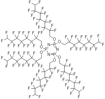 2,2,4,4,6,6-Hexahydro-2,2,4,4,6,6-hexakis((2,2,3,3,4,4,5,5,6,6,7,7,8,8-tetradecafluorooctyl)oxy)-1,3,5,2,4,6-triazatriphosphorine molecular structure (CAS 186406-49-5)