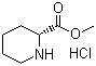 结构式 CAS# 18650-38-9, (R)-哌啶-2-甲酸甲酯盐酸盐
