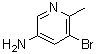 5-Bromo-6-methyl-3-pyridinamine molecular structure (CAS 186593-43-1)