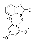 1,3-Dihydro-3-[(2,4,6-trimethoxyphenyl)methylene]-2H-indol-2-one molecular structure (CAS 186611-52-9)