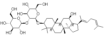 structure of CAS# 186763-78-0, Ginsenoside Rg5;(3beta,12beta,20E)-12-Hydroxydammara-20(22),24-dien-3-yl 2-O-beta-D-glucopyranosyl-beta-D-glucopyranoside