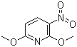 2,6-二甲氧基-3-硝基吡啶分子结构 (CAS 18677-41-3)
