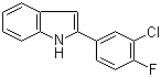 结构式 CAS# 1868-88-8, 2-(3-氯-4-氟苯基)吲哚