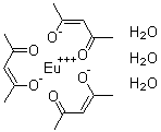 三(乙酰基丙酮)铕三水合物分子结构 (CAS 18702-22-2)