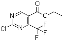 Ethyl 2-chloro-4-(trifluoromethyl)pyrimidine-5-carboxylate molecular structure (CAS 187035-79-6)