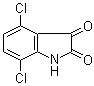 4,7-二氯-1H-吲哚-2,3-二酮分子结构 (CAS 18711-13-2)