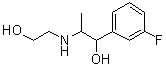 3-Fluoro-alpha-[1-[(2-hydroxyethyl)amino]ethyl]benzenemethanol molecular structure (CAS 1874218-36-6)