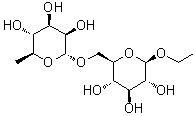 Ethyl 6-O-(6-deoxy-alpha-L-mannopyranosyl)-beta-D-glucopyranoside molecular structure (CAS 187539-57-7)