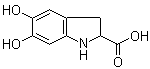 structure of CAS# 18791-20-3, 5,6-Dihydroxy-2-indolinecarboxylic acid;2,3-Dihydro-5,6-dihydroxy-1H-indole-2-carboxylic acid