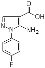 结构式 CAS# 187949-90-2, 5-氨基-1-(4-氟苯基)-1H-吡唑-4-羧酸