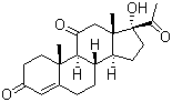 结构式 CAS# 1882-82-2, 21-去氧可的松; 17alpha-羟基孕甾-4-烯-3,11,20-三酮