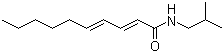structure of CAS# 18836-52-7, Pellitorine;(2E,4E)-Decadienoic acid N-isobutylamide; (E,E)-N-(2-Methylpropyl)-2,4-decadienamide; trans-Pellitorine