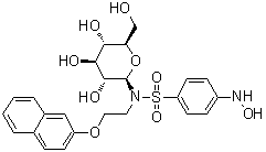 N-beta-D-Glucopyranosyl-4-(hydroxyamino)-N-[2-(2-naphthalenyloxy)ethyl]-benzenesulfonamide molecular structure (CAS 188480-51-5)