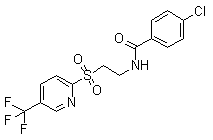 4-Chloro-N-[2-[[5-(trifluoromethyl)-2-pyridinyl]sulfonyl]ethyl]-benzamide molecular structure (CAS 188591-46-0)