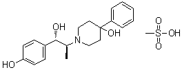 Traxoprodil mesylate molecular structure (CAS 188591-67-5)