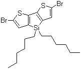 2,6-Dibromo-4,4-dihexyl-4H-silolo[3,2-b:4,5-b']dithiophene molecular structure (CAS 188690-66-6)