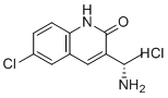 structure of CAS# 1887009-48-4, (S)-3-(1-aminoethyl)-6-chloroquinolin-2(1H)-one hydrochloride;3-[(1S)-1-aminoethyl]-6-chloro-1H-quinolin-2-one;hydrochloride