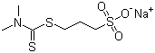 Sodium 3-[[(dimethylamino)thioxomethyl]thio]propanesulphonate molecular structure (CAS 18880-36-9)