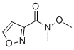 N-methoxy-N-methylisoxazole-3-carboxamide molecular structure (CAS 189096-90-0)