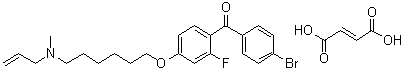 structure of CAS# 189197-69-1, Ro 48-8071 fumarate;(4-Bromophenyl)[2-fluoro-4-[[6-(methyl-2-propen-1-ylamino)hexyl]oxy]phenyl]methanone (2E)-2-butenedioate (1:1)