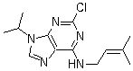 2-Chloro-N-(3-methyl-2-buten-1-yl)-9-(1-methylethyl)-9H-purin-6-amine molecular structure (CAS 189232-32-4)